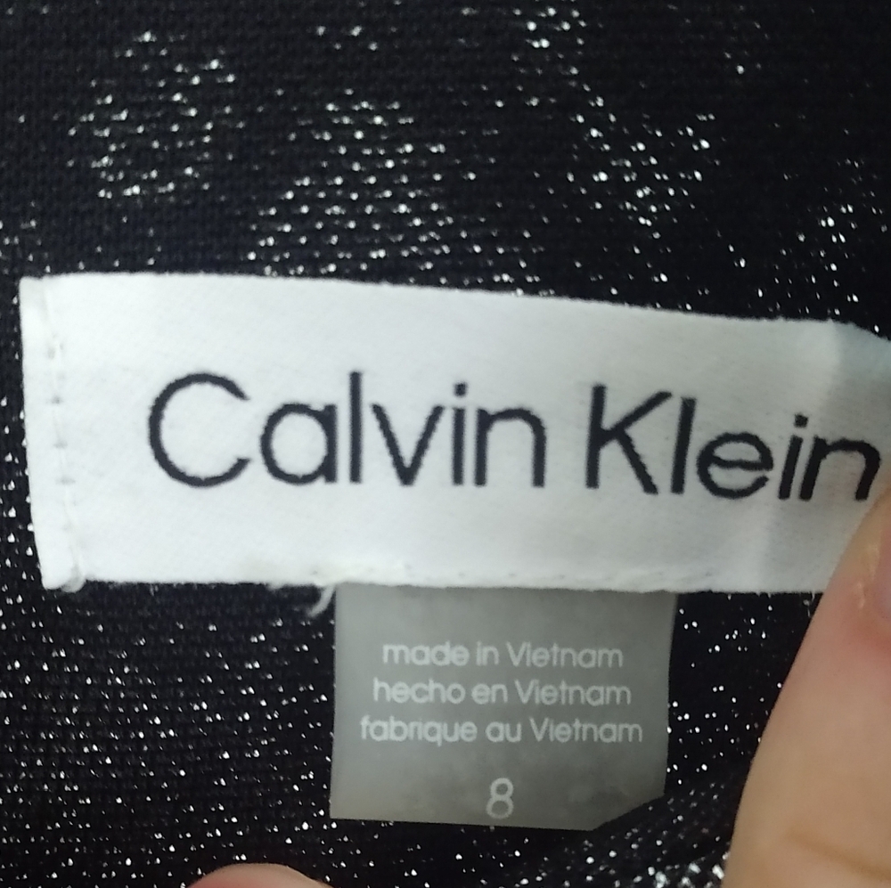 NWOT Calvin Klein Metallic Leopard Ruched Dress 8 - Picture 5 of 8